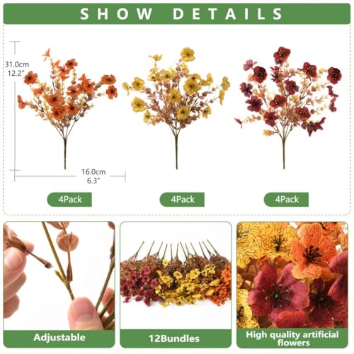 Orange and yellow daisy artificial branches