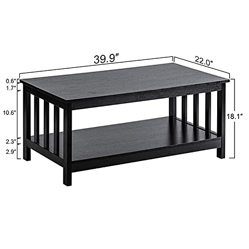 ChooChoo Mission Coffee Table Black side profile