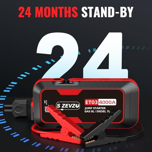 S ZEVZO ET03 jump starter in storage case