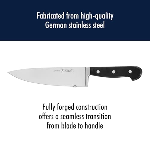 Professional chef slicing vegetables with HENCKELS knife
