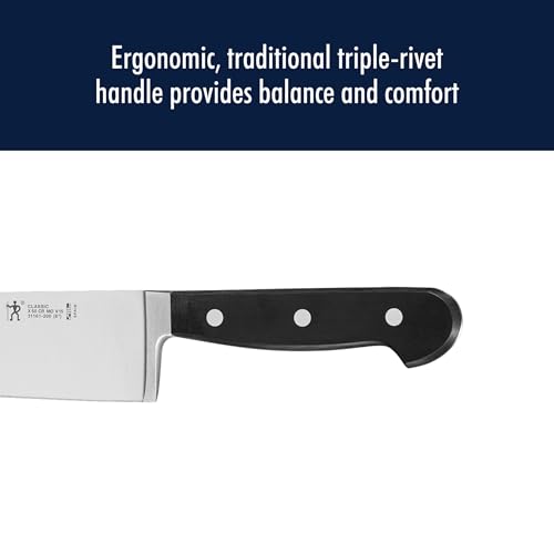 Top down view of 8-inch chef knife profile