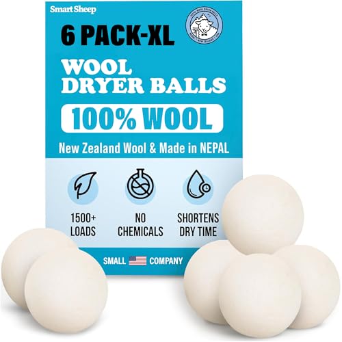 Smart Sheep Wool Dryer Balls 6-Pack set