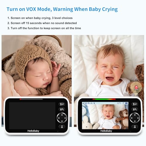 Baby monitor display showing night vision feed