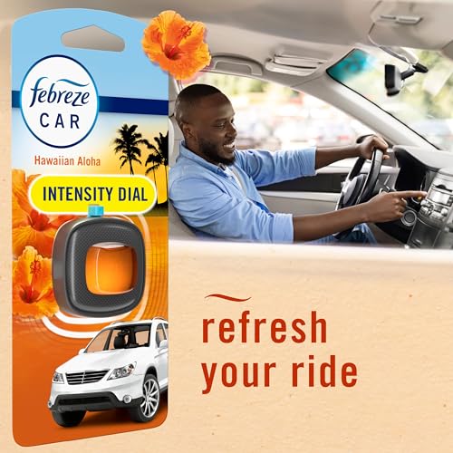 Close up of Febreze car accessory activation mechanism