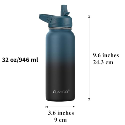 CIVAGO sports water bottle with handle lid
