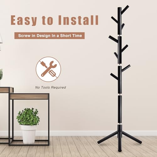 Coat rack for entryway organization
