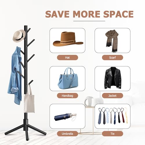Freestanding wooden coat hanger