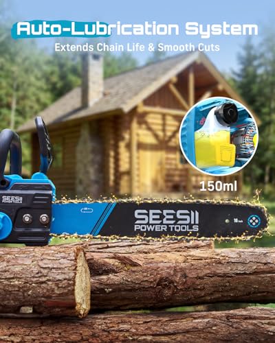 Included 40V batteries and fast charger for Seesii saw