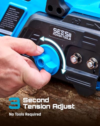 Seesii 16-inch chainsaw safety brake and handle view