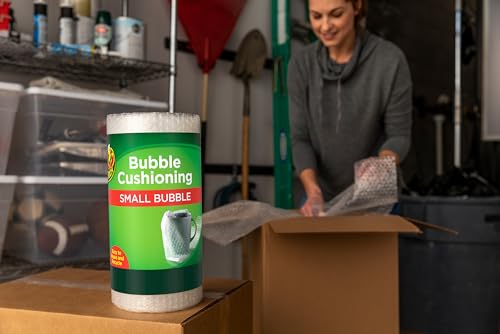 Using bubble wrap to fill moving box gaps