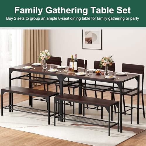 Compact dining set stored for space