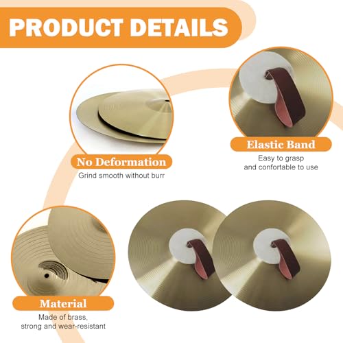 Side profile of alloy percussion cymbal