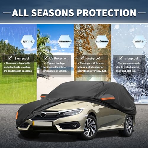 Black Honda Civic car cover