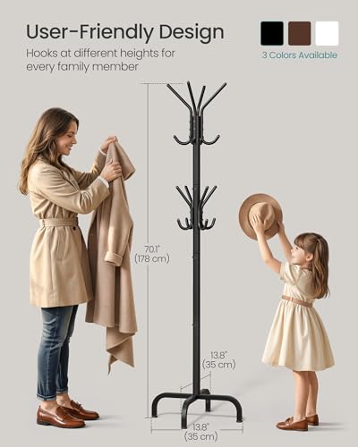 Full SONGMICS steel coat rack unit