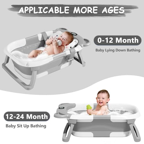 MoreFeel infant tub with thermometer display