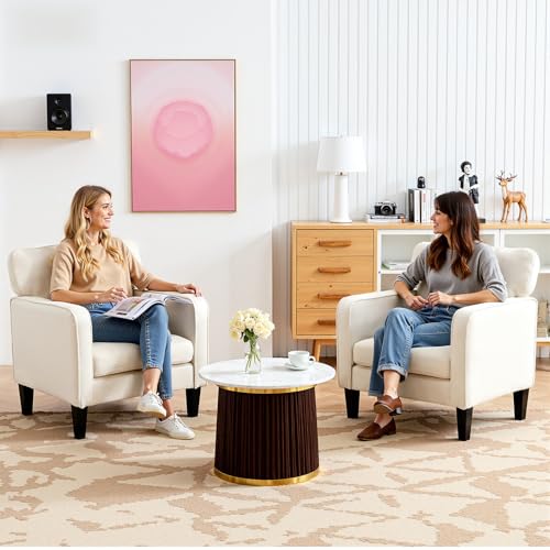 Beige fabric texture on DUMOS chair