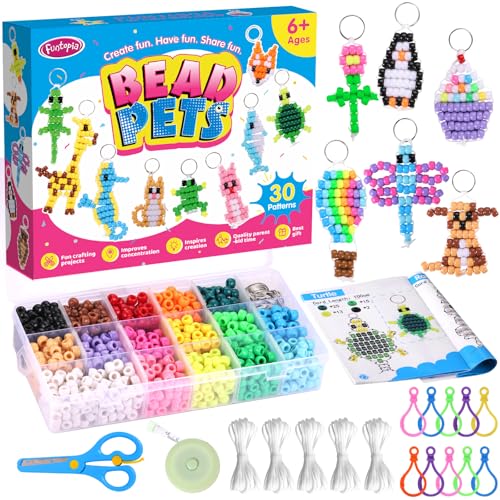 Funtopia Pony Beads Keychain Making Kit packaging