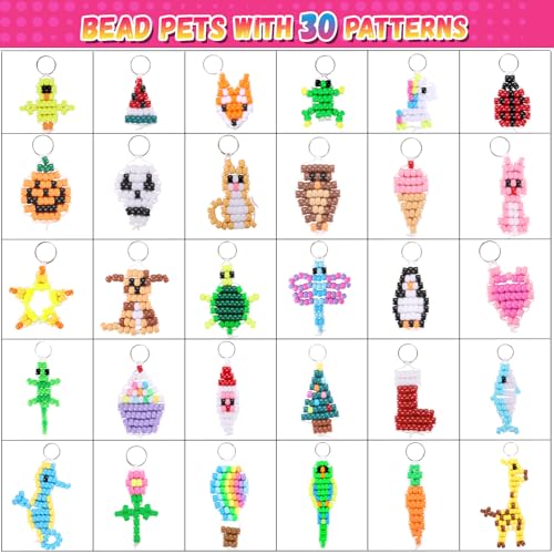 Craft kit contents for jewelry and keychains