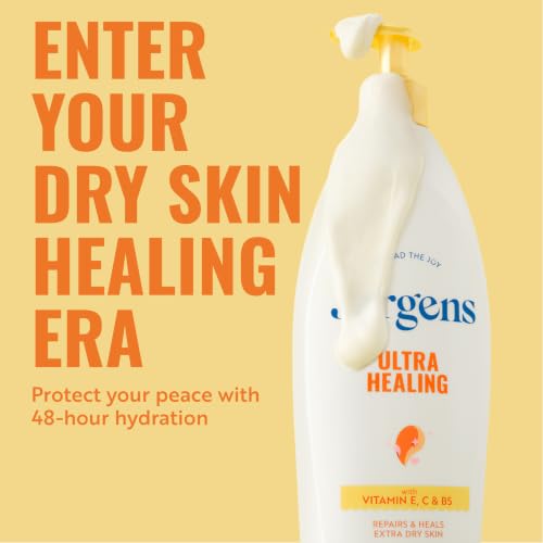 Close up of Jergens Ultra Healing lotion pump