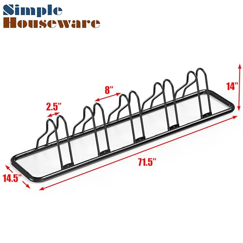 Five-bike floor storage rack dimensions