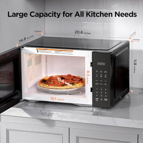 BLACK+DECKER microwave side profile
