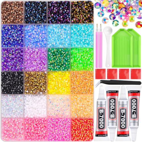 TINKRSTUFF 34000Pcs Resin Jelly Rhinestones storage box