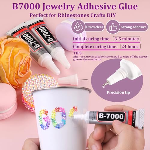 Included B7000 jewelry glue tubes and pickup tools
