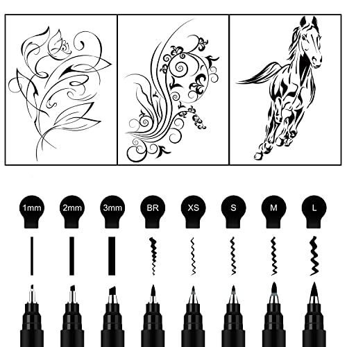 Black ink calligraphy pens for lettering