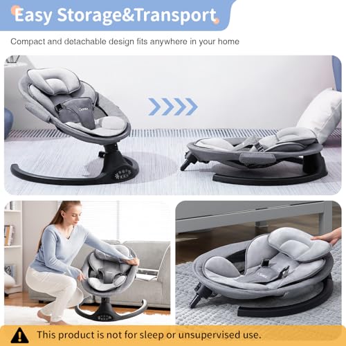 Larex infant swing 3-point harness safety feature