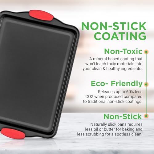 Heat-safe silicone handles on NutriChef tray