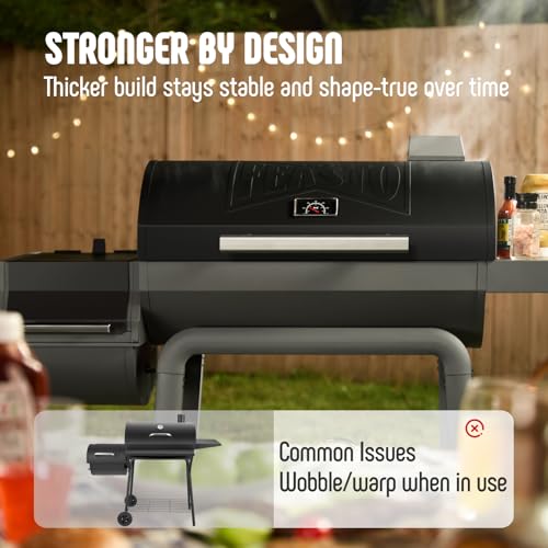 Side table with tool hooks on Feasto BBQ