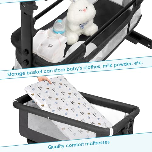 YADAQE crib breathable side mesh detail