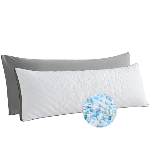 WhatsBedding memory foam body pillow in white