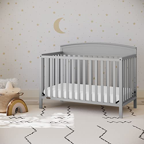 Pebble Gray finish detail on Graco Benton crib