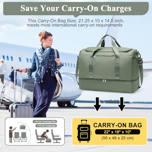 SYCNB travel bag side view showing shoe compartment
