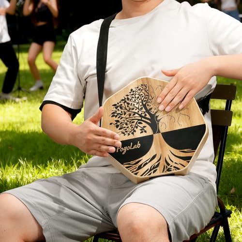 POGOLAB percussion box held by a strap