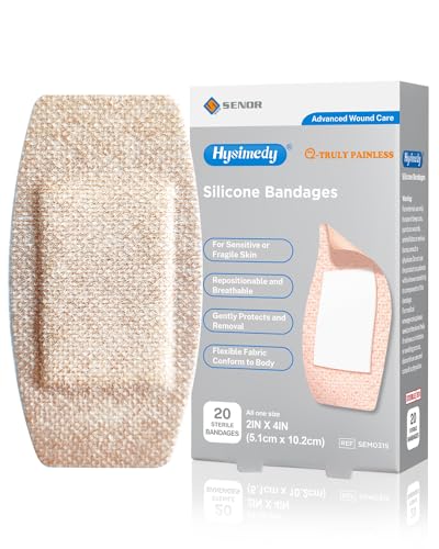 Hysimedy Silicone Bandages for Sensitive Skin 2x4 Inch box