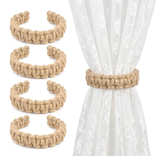 HOMEBROS Boho Curtain Tiebacks brown set
