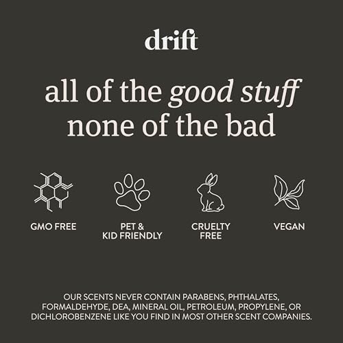 Drift Teak scent refill branding and label