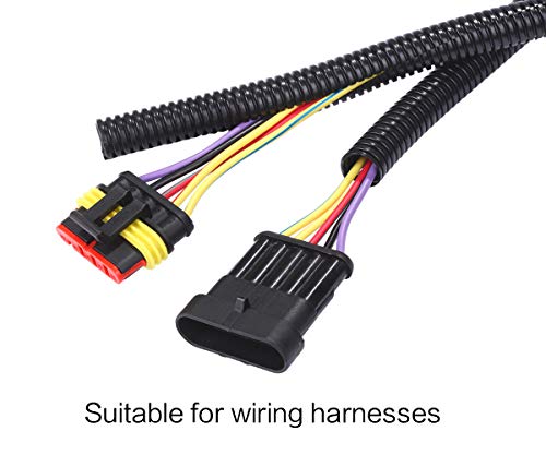 Alex Tech split loom tubing protecting organized wires