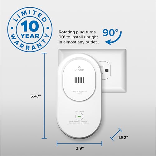 Kidde COP detector showing LED indicator