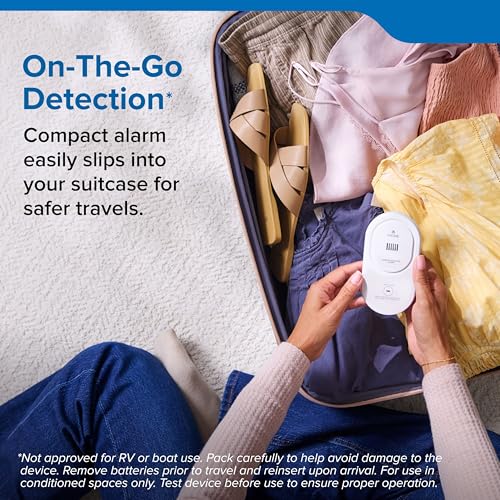 Kidde CO alarm test button detail