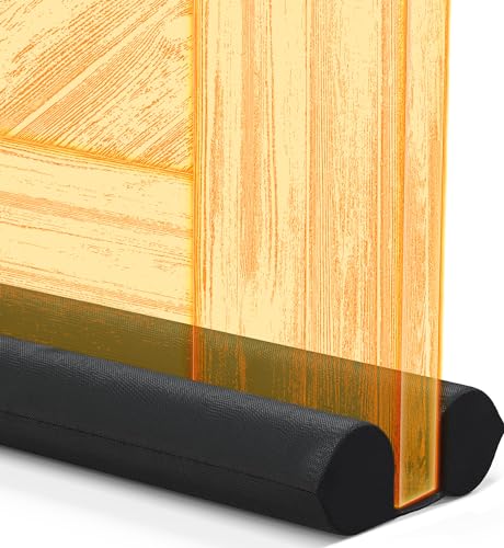 Everlasting Comfort Under Door Draft Stopper Black