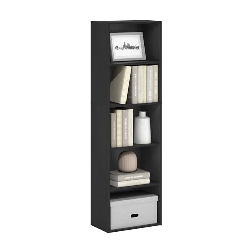 Furinno LUDER 5-Tier Bookshelf front view