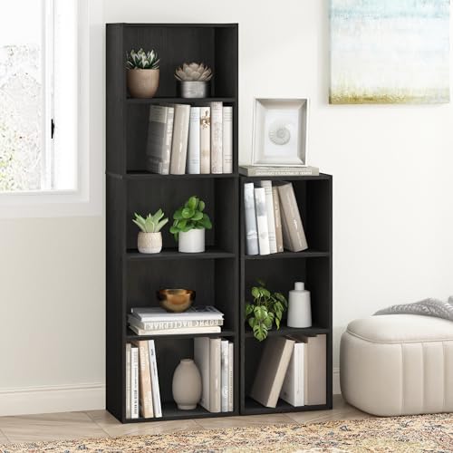 Furinno LUDER 5-Tier Bookshelf side angle
