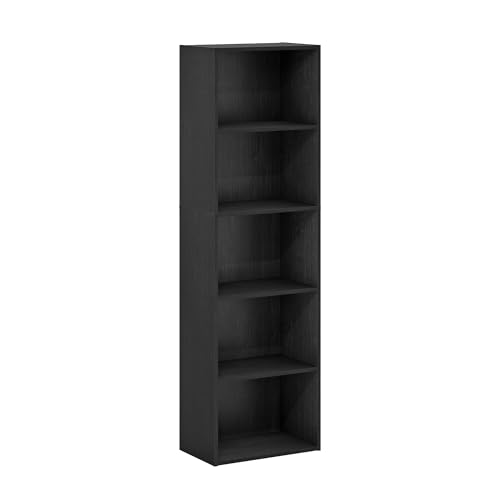 Furinno LUDER 5-Tier Bookshelf vertical perspective