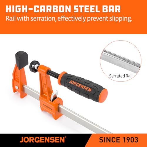 Side profile of Jorgensen 2-pack clamps