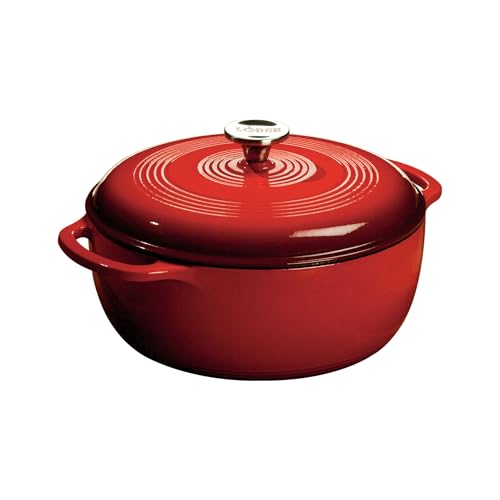 Lodge Essential Enamel Dutch Oven Island Spice Red