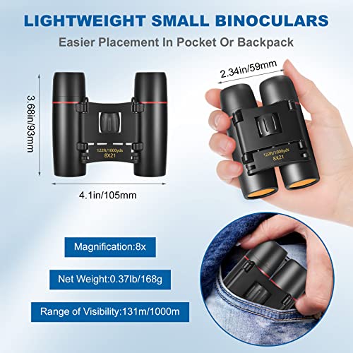 AHFLRITO Compact Binoculars in hand
