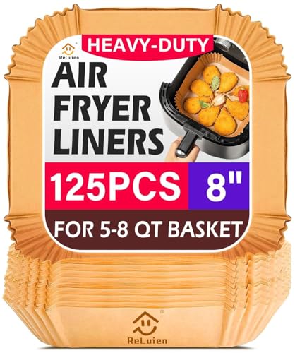 ReLuien 125 Pcs square air fryer liners package